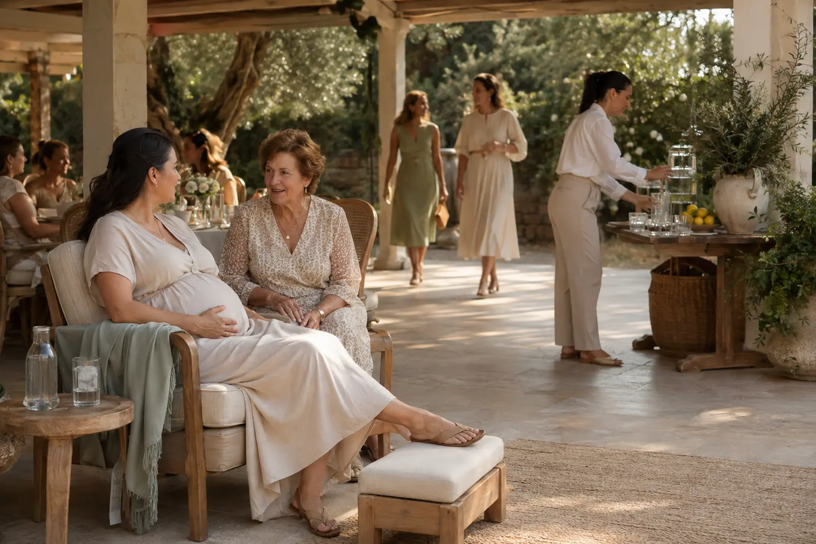 Comfortable seating prepared for guests of different ages