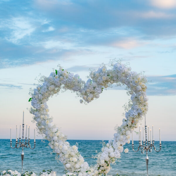 Beach marriage proposal setup in Antalya