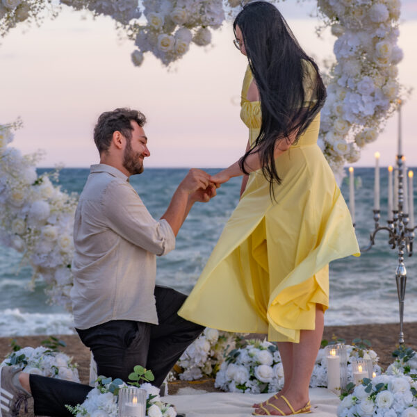 Marriage proposal moment