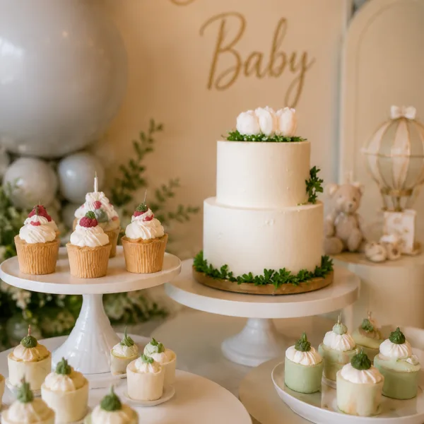 1 Baby shower karşılama dekoru
2 Baby shower oturma düzeni
3 Baby shower masa detayı
4 Baby shower hediye keseleri
5 Baby shower pasta masası
6 Solara ekip kurulum hazırlığı