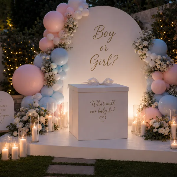 1 Antalya gender reveal dekor kurulumu
2 Cinsiyet açıklama kutusu açılışı
3 Gender reveal davet masa dekorasyonu
4 Gender reveal cinsiyet açıklama anı
5 Solara Event gender reveal kurulumu