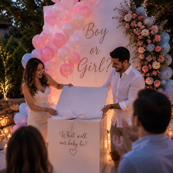 1 Antalya gender reveal dekor kurulumu
2 Cinsiyet açıklama kutusu açılışı
3 Gender reveal davet masa dekorasyonu
4 Gender reveal cinsiyet açıklama anı
5 Solara Event gender reveal kurulumu